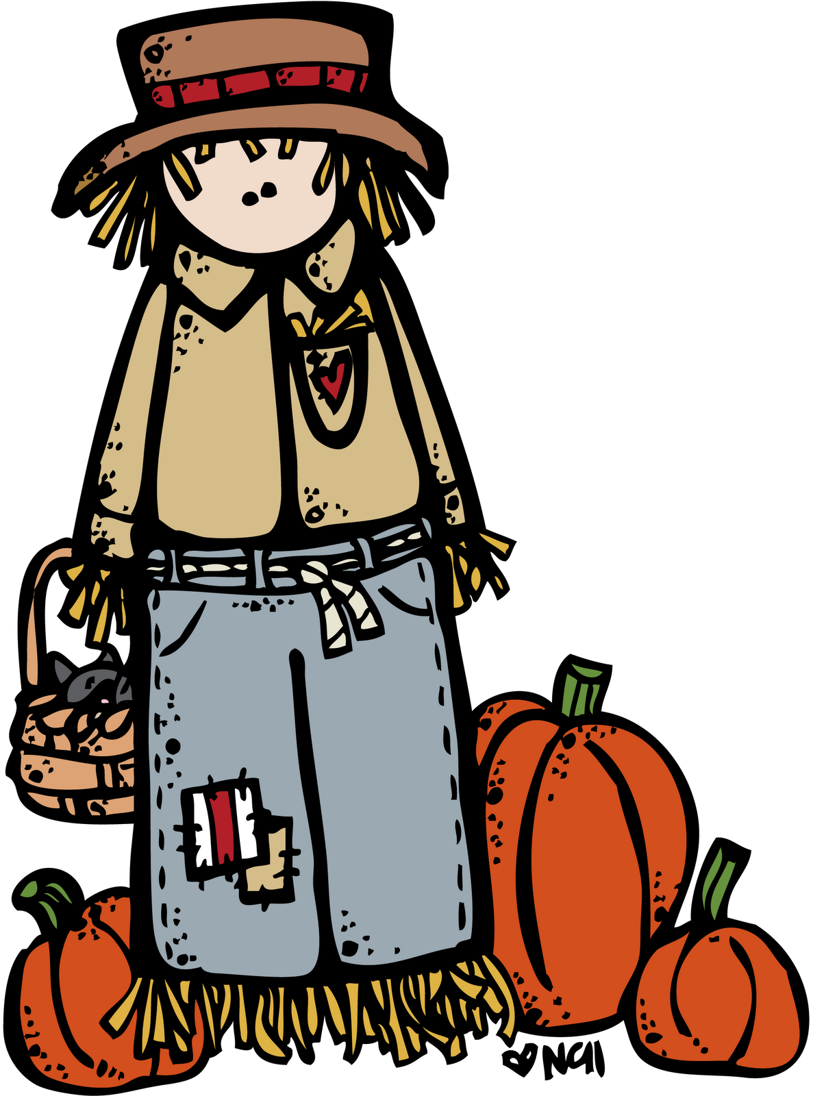 Images For Happy Fall Clip Art - Fall Melonheadz (1187x1600), Png Download