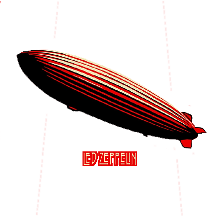 Led Zep Wordmark Led Zeppelin Secondary Logo - Rigid Airship (441x453), Png Download