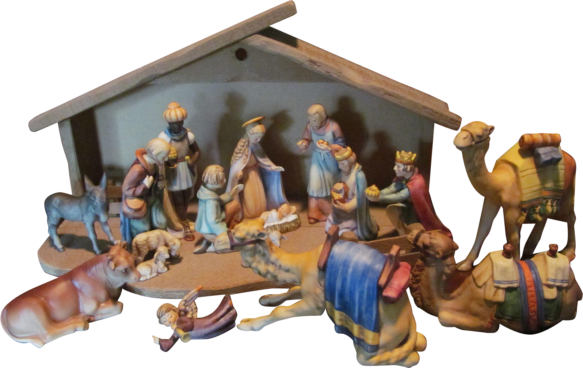 Goebel Hummel 15pc Figurine Christmas Nativity Set - Christmas Day (1901x1901), Png Download