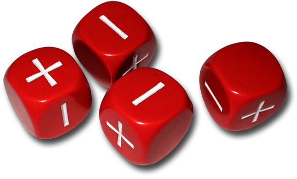 Bonus And Penalty Dice - Olympiad Champs Science, Mathematics, English Class (580x350), Png Download