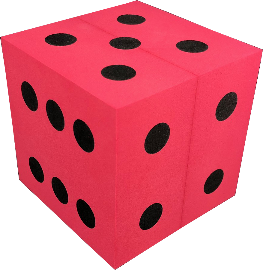 Koplow Red D6 100mm Foam Die - Dice (877x898), Png Download