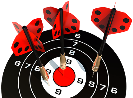 Collection Of Free Darted Clipart Target Dart - Hit Ratio (605x340), Png Download