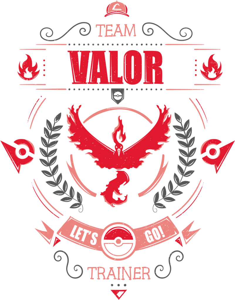 Valor Teefury - Team Valor Fire And Blood (800x1067), Png Download