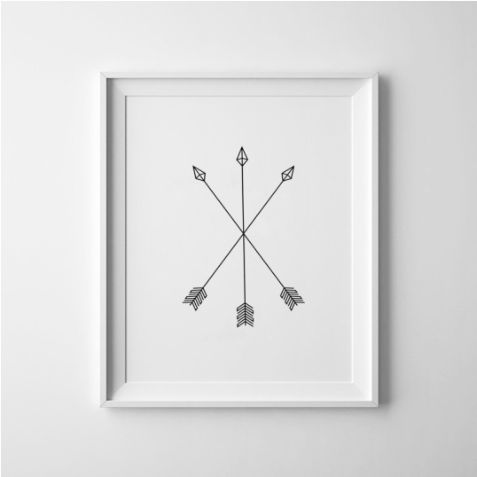Black Arrow Print, Tribal Print, Arrows, Black Arrows, - Motif (703x537), Png Download