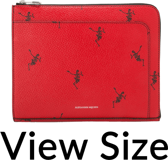 Alexander Mcqueen Dancing Skeleton Small Half Zip Pouch - Balenciaga Everyday Pouch L (700x700), Png Download