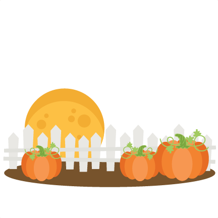 Pumpkins With Fence Svg Cutting Files Cute Cut Files - Pumpkins On A Fence (432x432), Png Download