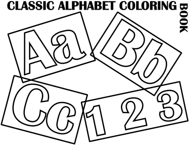 Classic Alphabet Cover At Coloring Pages For Kids Boys - Dessin Lettres Et Chiffres (400x309), Png Download