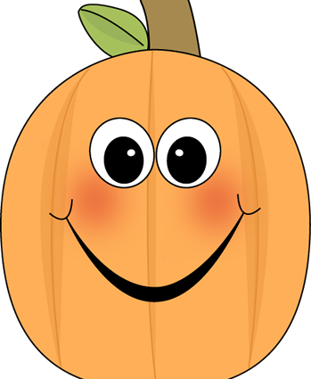 Clipart Pumpkin Cute - Happy Pumpkin Clip Art (349x425), Png Download