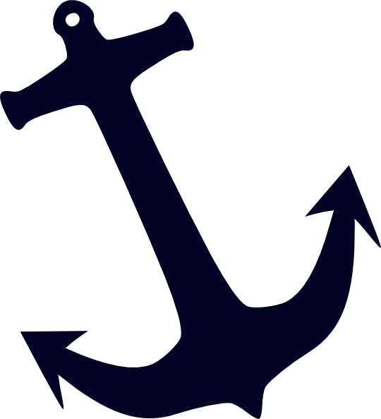 Anchor Clipart - Silhouette Anchor (540x594), Png Download
