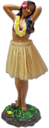 Girl In Hula Pose Is Sculpted By An Artist And Hand - Hula Doll (498x498), Png Download