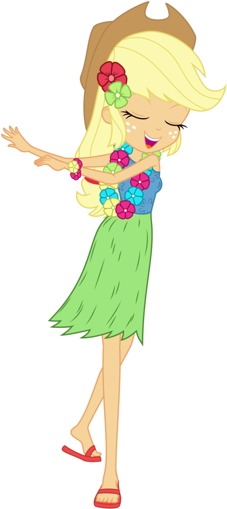 Discorded, Clothes, Equestria Girls, Grass Skirt, Hawaiian, - Equestria Girls Mlp In Hawaiian (465x1024), Png Download