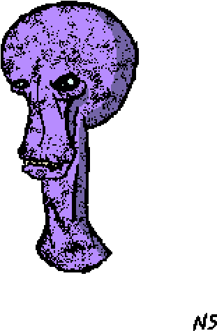Alien Head - Drawing (432x572), Png Download