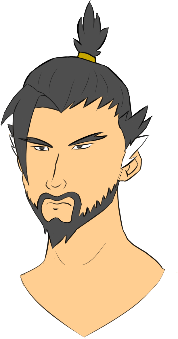 Hanzo Head Png Banner Free - Portable Network Graphics (619x1177), Png Download