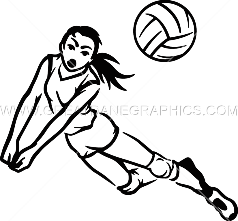 Volleyball Player Drawing Clipart Drawing Volleyball - Volleyball Player Hitting Drawing (825x766), Png Download