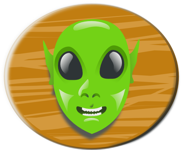 How To Set Use Mounted Alien Head Clipart (600x496), Png Download