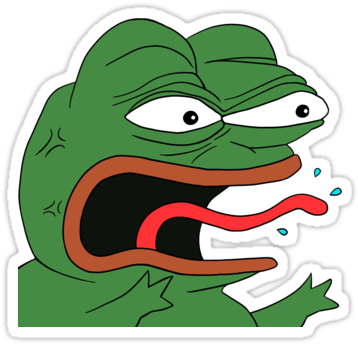 Angry Pepe Png - Pepe Angry (375x360), Png Download
