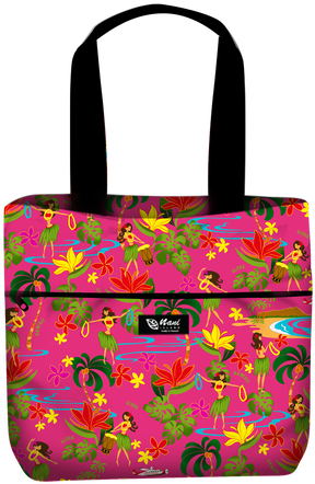 5h X 15w In - Luxury Hibiscus Reversible Tote Bag Assorted (498x563), Png Download