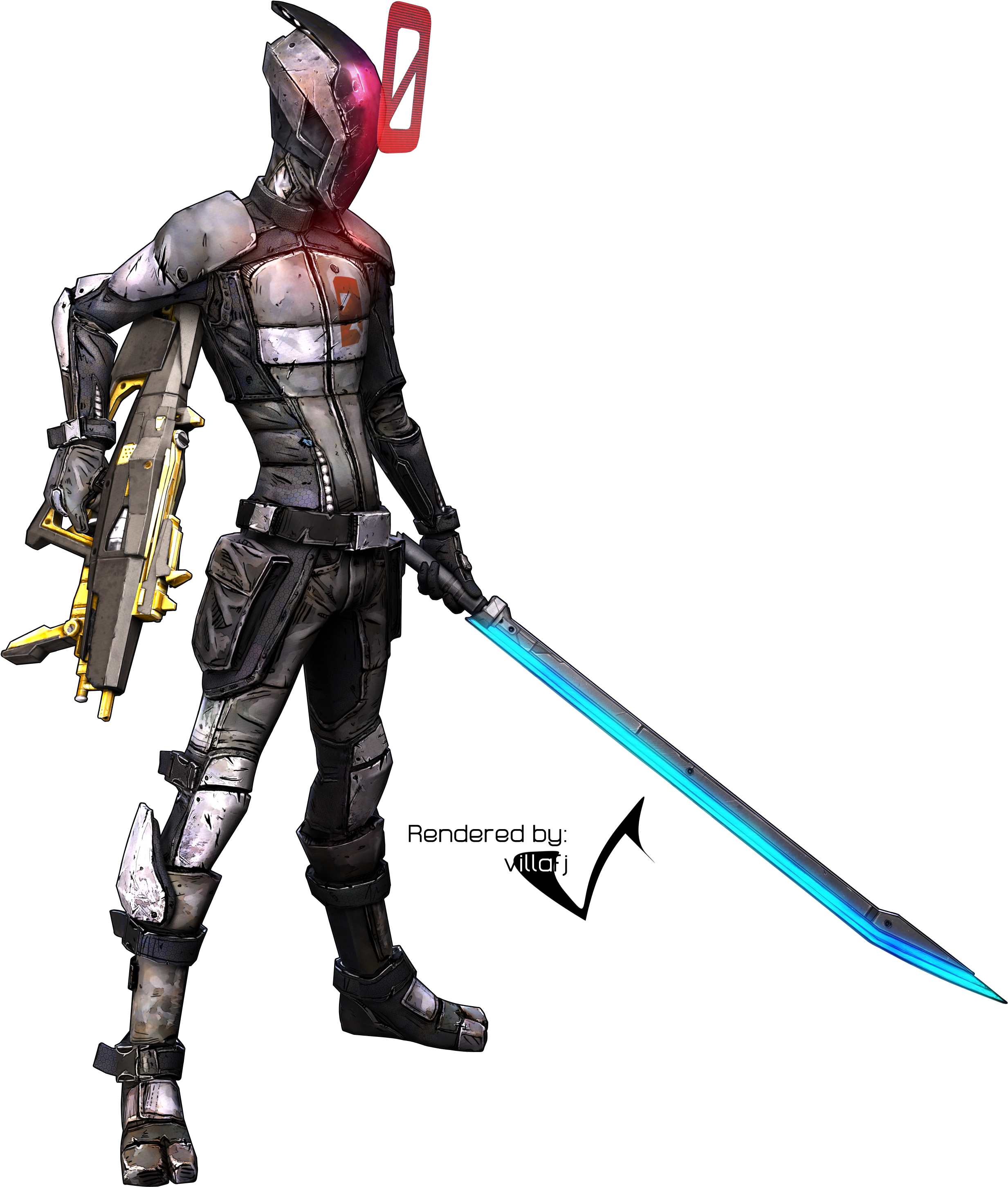 Borderlands 2 Zero Render By Villafj-d4ra12a - Borderlands 2 Zero Concept Art (409x479), Png Download