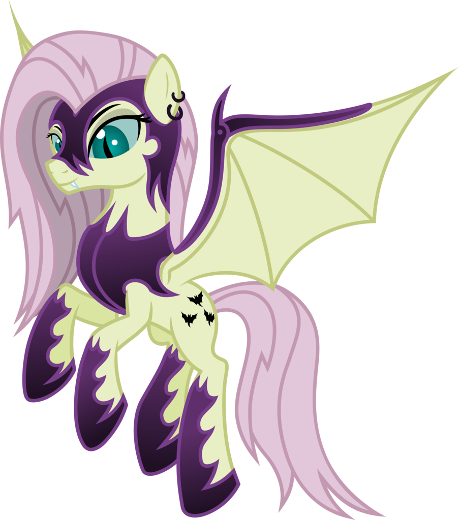 Salemcat, Bat Pony, Corrupted, Ear Piercing, Earring, - Mlp Wing Piercings (903x1024), Png Download