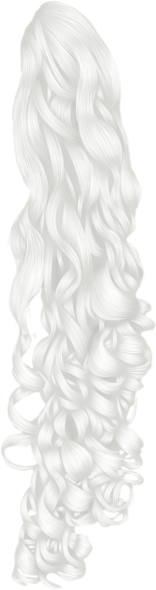 White Curly Pony Tail By ~hellonlegs On Deviantart - Blond (632x1265), Png Download