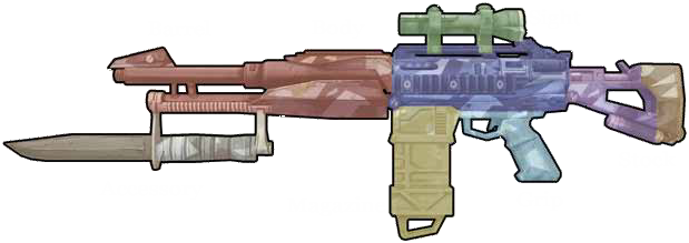 Weapon Components - Borderlands 2 Weapons Png (619x219), Png Download