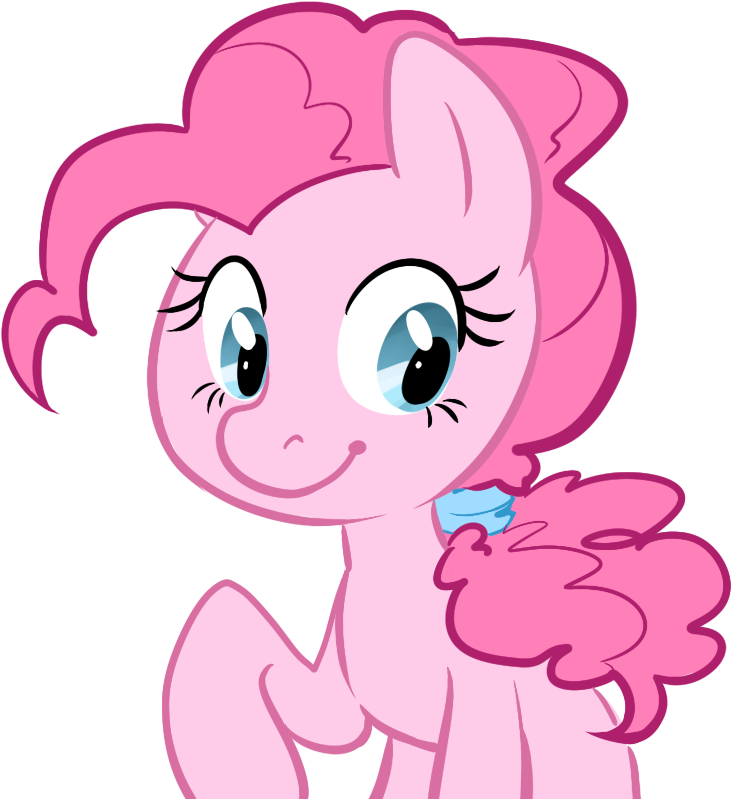 256544616-ponytail Pinkie Pie By Briskby - Cartoon (864x800), Png Download
