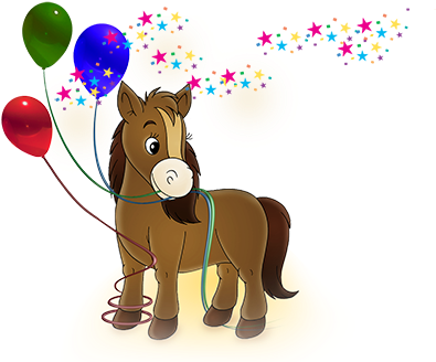 Pony Clipart Pony Riding - Pony Party (422x337), Png Download