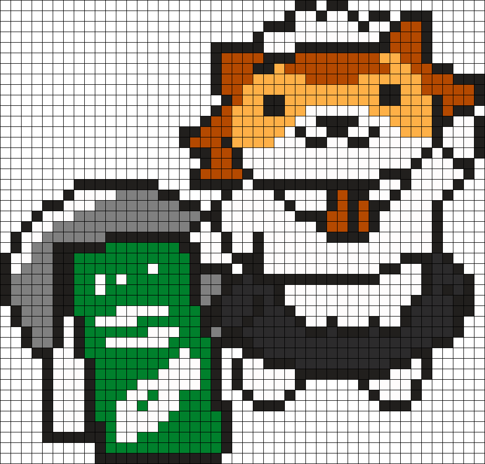 Sassy Fran Neko Atsume Perler Bead Pattern / Bead Sprite - Neko Atsume Pixel Art (967x925), Png Download