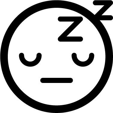 Sleeping - Black And White Sleeping Emoji (376x376), Png Download