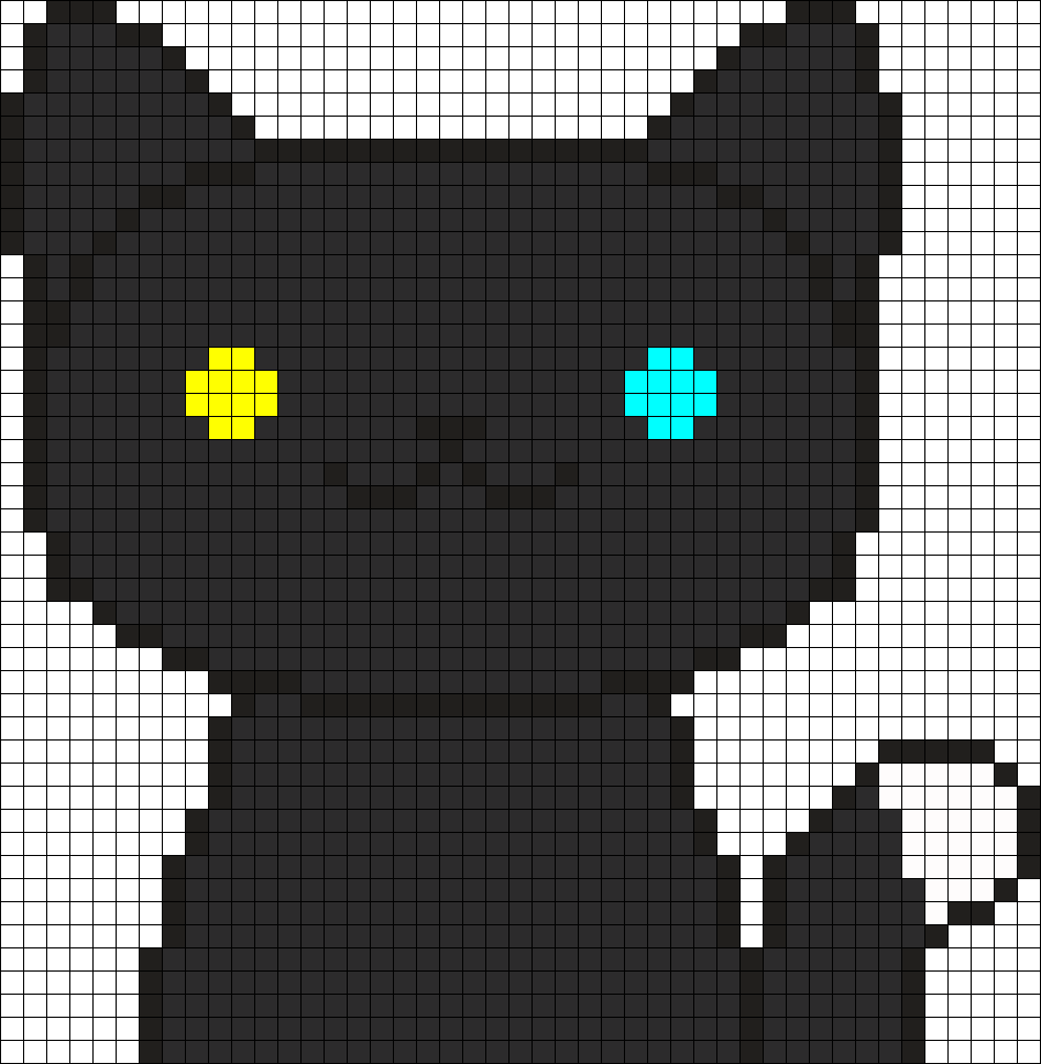 Pepper Neko Atsume Perler Bead Pattern / Bead Sprite - Bead (946x967), Png Download
