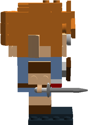 Breath Of The Wild Link Brickheadz - Cross (1008x651), Png Download