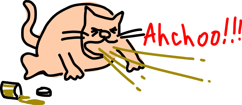 Clip Arts Related To - Cat Sneezing Clipart (800x349), Png Download