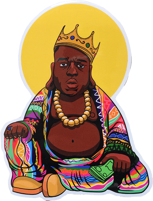 Biggie Buddha Sticker, Sticker, Peabe, Peabe - Sticker (800x800), Png Download