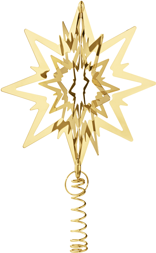 Star For The Christmas Tree, Medium, Gold Plated - Georg Jensen - Christmas Tree Top Star, Gold-plated (1200x1200), Png Download