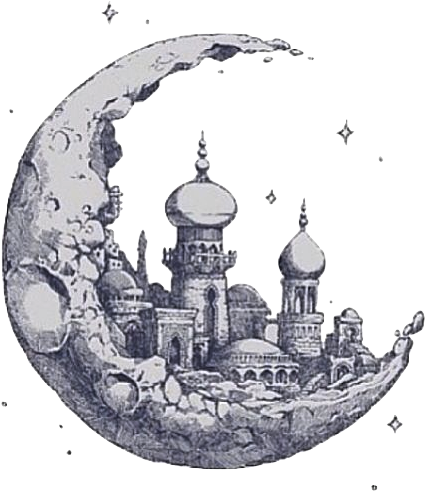 Tumblr Transparent Moon Castlemoon Clipart Tumblr 640 - Art Tumblr Transparent (640x613), Png Download