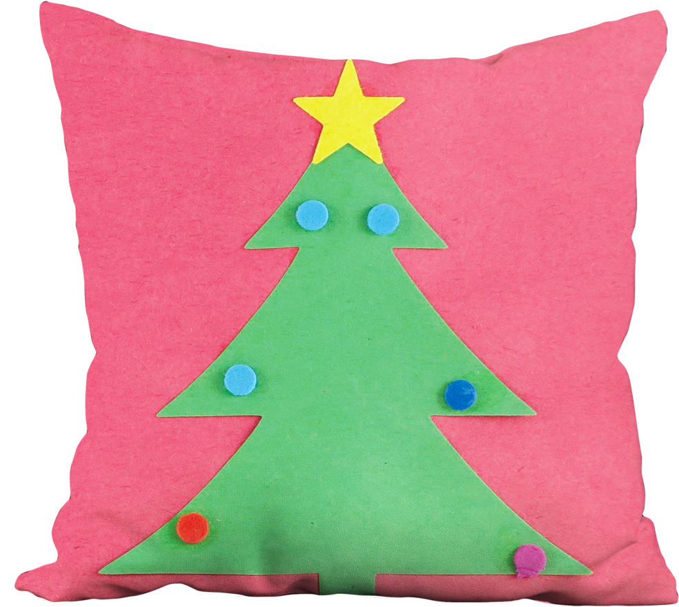 Christmas Tree With Star Pillow - Christmas Tree (1024x969), Png Download