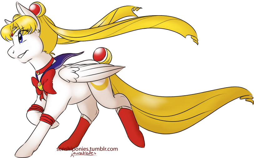 Kourabiedes, Crossover, Female, Magical Girl, Pegasus, - Cartoon (1000x587), Png Download