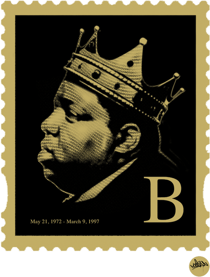 Biggie Stamp - Hip Hop Stamps (1000x1000), Png Download