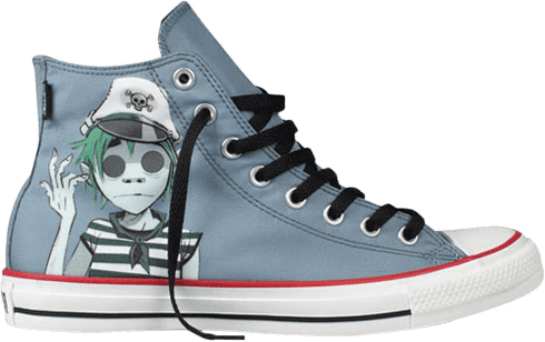 Ct All Star Hi Top Gorillaz 2d - All Star Sex Pistols (490x308), Png Download