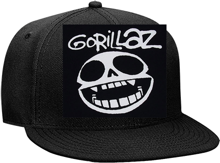 Snapback Flat Bill Hat - Gorillaz Rock Logo (450x450), Png Download