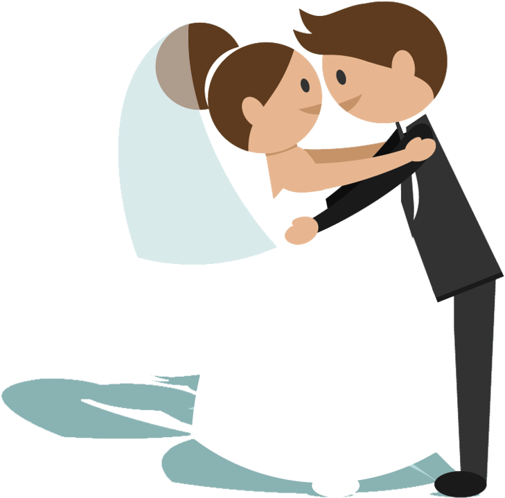 Novios Png - Groom And Bride Clipart (923x1024), Png Download