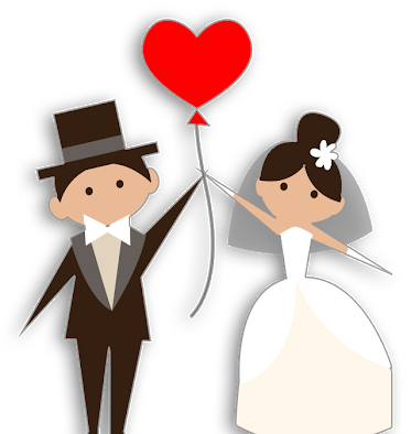 Groom And Bride Png (373x394), Png Download