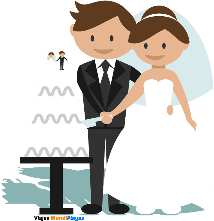 Bodas En Mundiplayas - Free Printable Cartoon Wedding (1024x949), Png Download