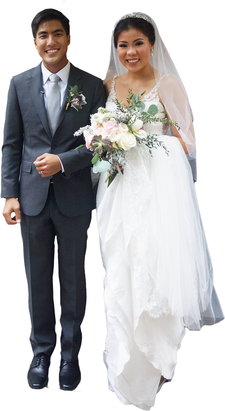 Novios Asiaticos Casados - Pareja De Novios Png (1072x1669), Png Download