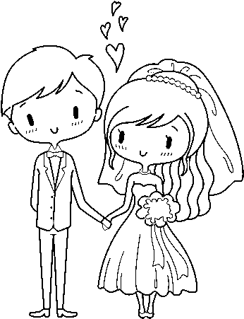 Dibujo De Novios Muy Enamorados Para Colorear - Enamorados Imágenes Para Novios (600x470), Png Download