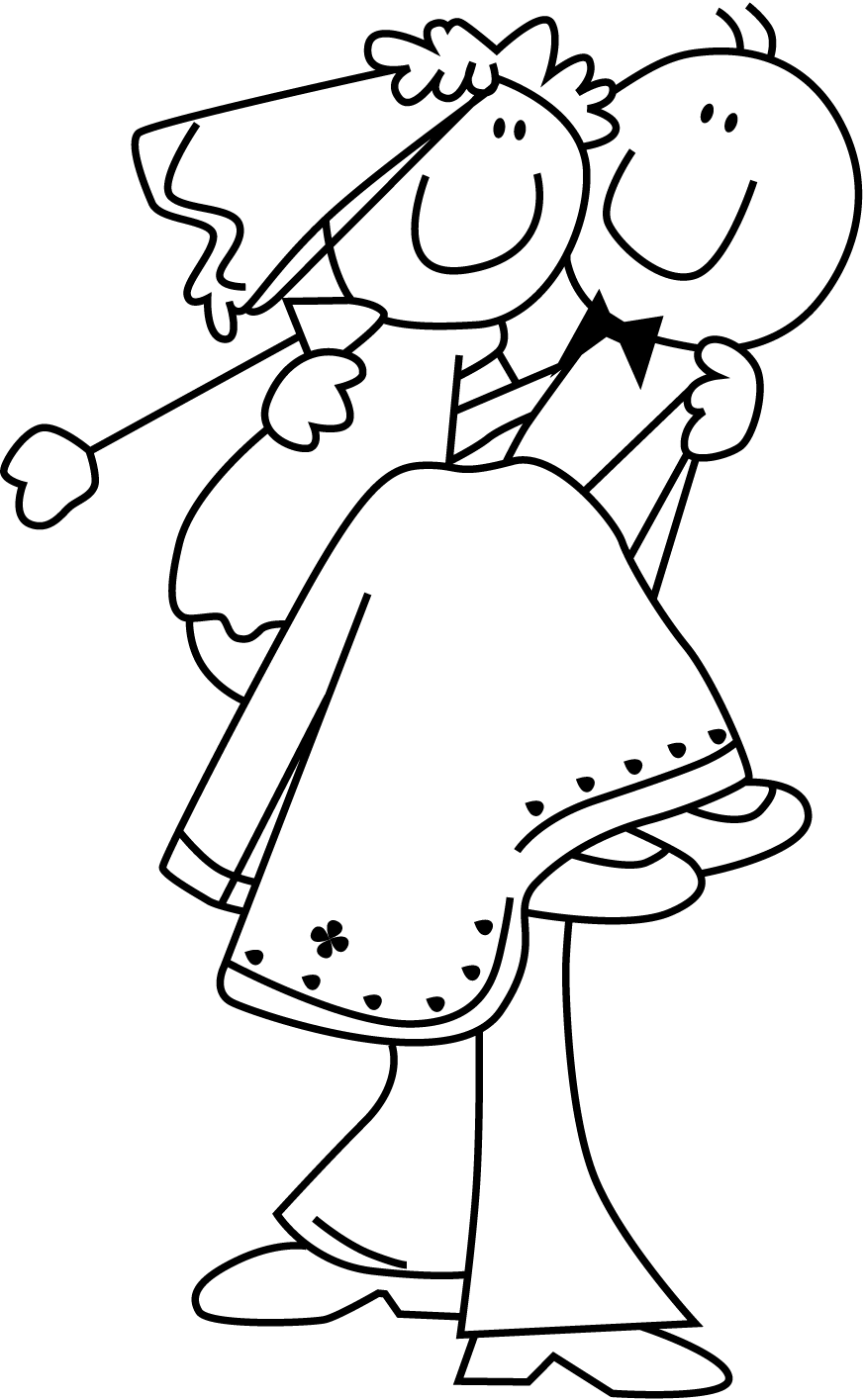 Fulanitos Novios Para Colorear (873x1415), Png Download