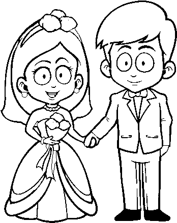 Download Dibujos Para Colorear De Novios Dibujo Novios Full