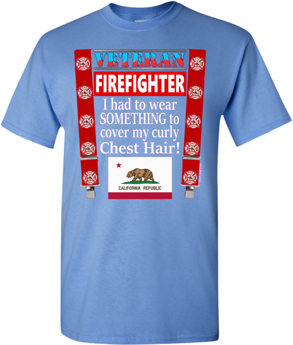 Fmf Ca Vet Firefighter Chest Hair G500 Gildan - Shirt (1155x1155), Png Download