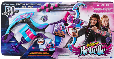 Nerf Rebelle Arrow Revolution - New Toys Shop For Girls 2018 (480x360), Png Download