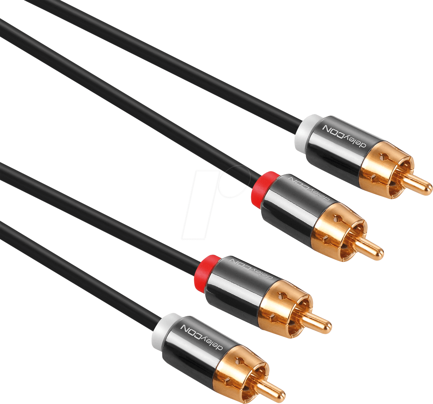 Cinch Cable, 2x Rca Cinch Plug, 3 M Deleycon Mk-mk217 - Deleycon Premium 1m Hq Stereo Audio Rca Extension Lead (1400x1307), Png Download